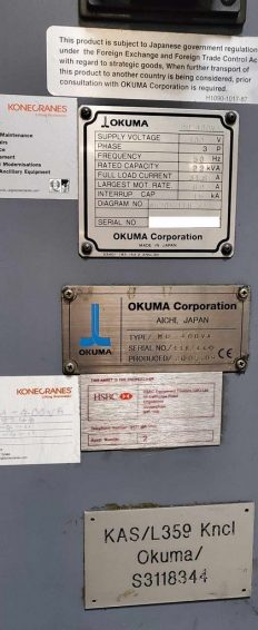 Okuma MU – 400 VA 2x CNC-Maschinen zu verkaufen