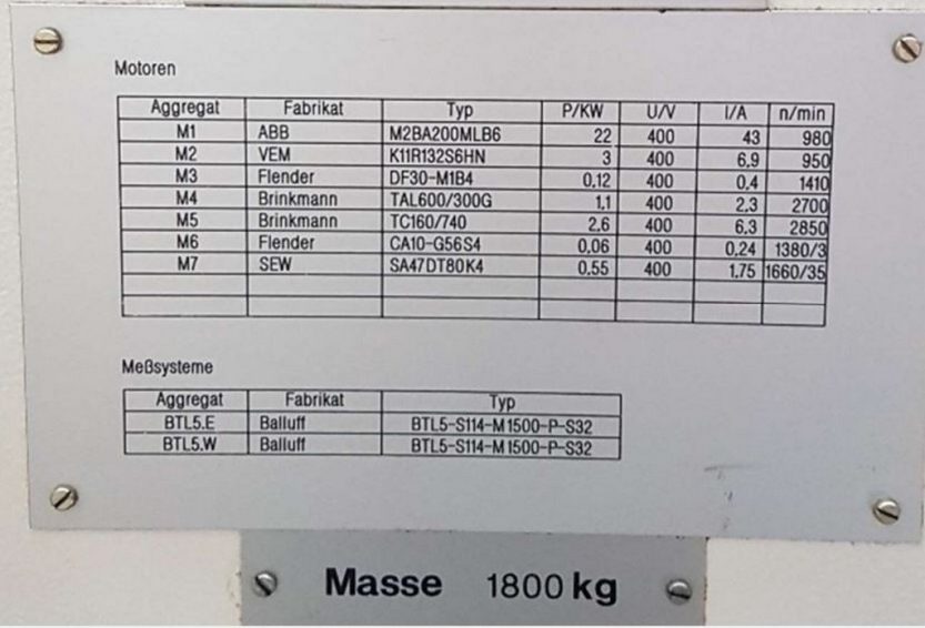 Forst RISH 6,3x1000x320 Innen- und Vertikalräummaschine mit dem 2-fachen Harträumen zu verkaufen