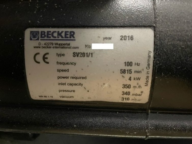 Becker VTLF 2.250/0-79 / ATB AF 112M/BA – 11 / SV201/1 / VT 4.40 4x vacuum pumps for sale