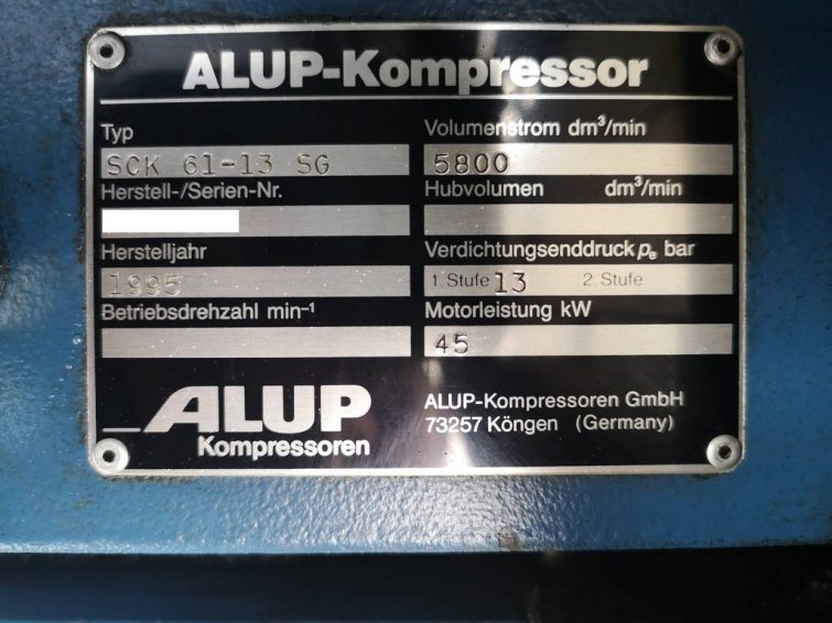 ALUP-Kompressoren SCK 61-13 SG Schraubenkompressor zu verkaufen