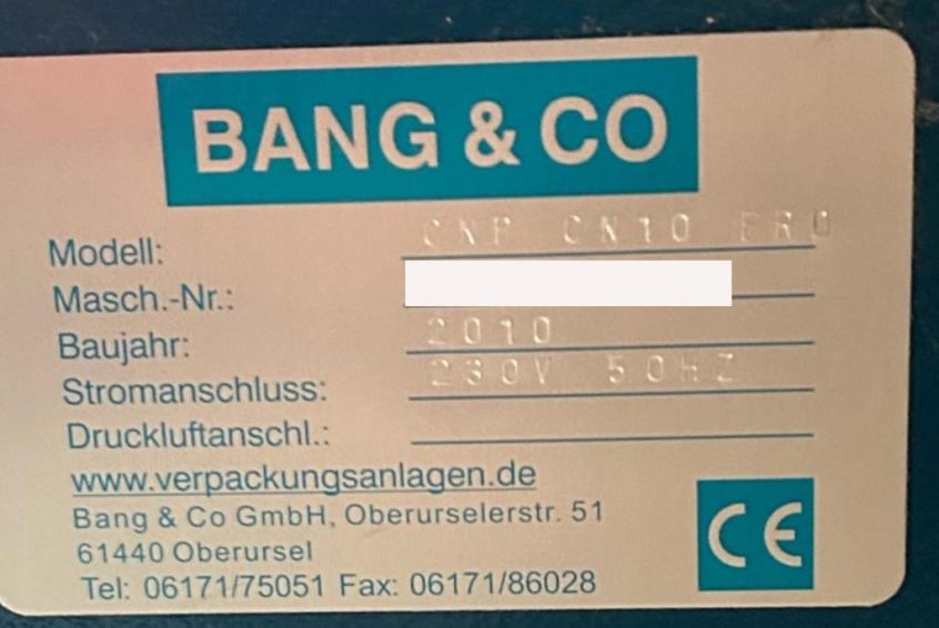 Bang & Co. CNP CN10 BRO Wickelmaschine zu verkaufen