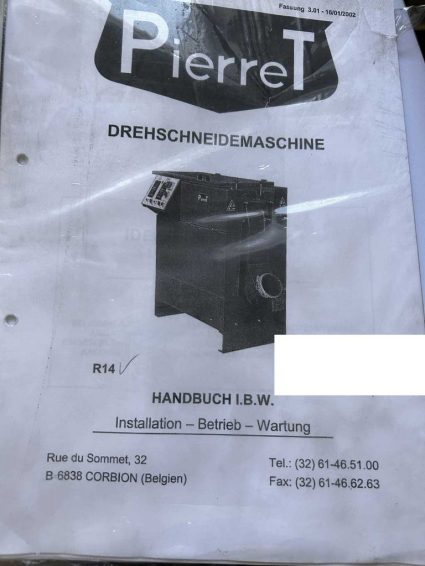 PIERRET R14V Drehschneidemaschine zu verkaufen