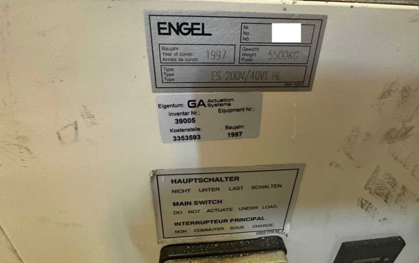 Engel ES 200V / 40VT HL injection molding machine for sale