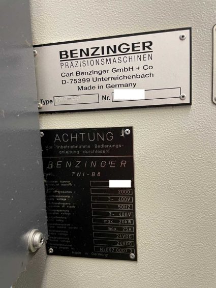 Metallbearbeitungsmaschine CNC-Drehmaschine Belzinger TNI – B8 zu verkaufen