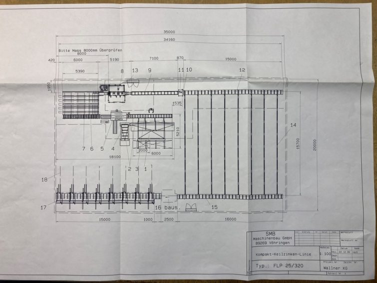 SMB FLP – 25 / 320 fully automatic finger jointing line for sale