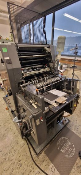 Heidelberger GTO 46 offset printing machine incl. color box with color zone meter for sale