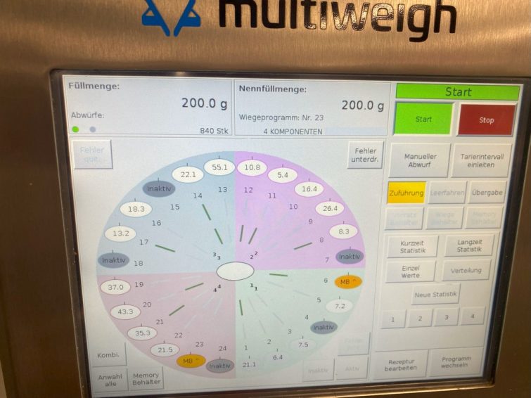 Multiweigh MW XV 24-1.0-M-4-Mix Mehrkopfwaage zu verkaufen