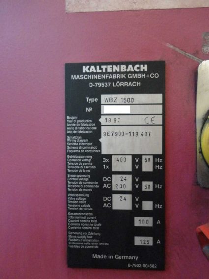 Kaltenbach WBZ 1500 flame drilling rig for sale