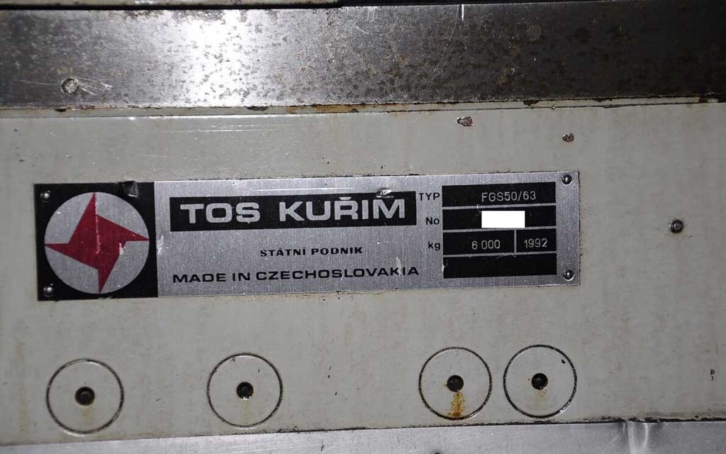 TOS FGS 50/63 Fräsmaschine zu verkaufen