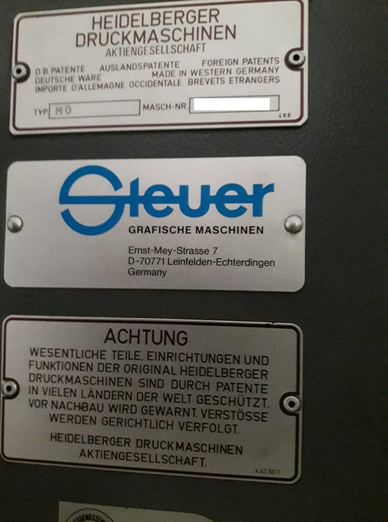 Heidelberg MO Offsetdruckmaschine zu verkaufen